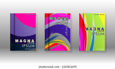 Abstract cover with wave elements. book design concept. Futuristic business layout. Digital poster template. Design Vector - eps10