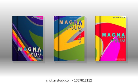 Abstract cover with wave elements. book design concept. Futuristic business layout. Digital poster template. Design Vector - eps10