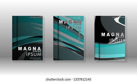 Abstract cover with wave elements. book design concept. Futuristic business layout. Digital poster template. Design Vector - eps10