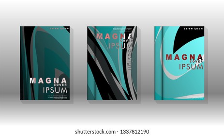 Abstract cover with wave elements. book design concept. Futuristic business layout. Digital poster template. Design Vector - eps10