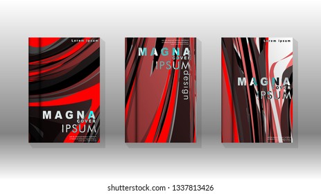 Abstract cover with wave elements. book design concept. Futuristic business layout. Digital poster template. Design Vector - eps10