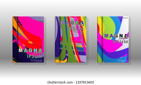 Abstract cover with wave elements. book design concept. Futuristic business layout. Digital poster template. Design Vector - eps10