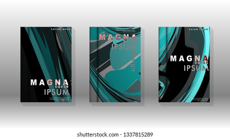 Abstract cover with wave elements. book design concept. Futuristic business layout. Digital poster template. Design Vector - eps10
