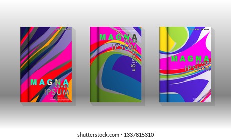 Abstract cover with wave elements. book design concept. Futuristic business layout. Digital poster template. Design Vector - eps10