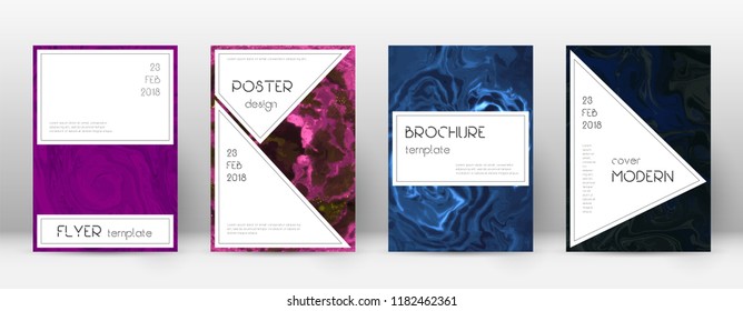 Abstract cover. Wondrous design template. Suminagashi marble stylish poster. Wondrous trendy abstract cover. Business vector illustration.