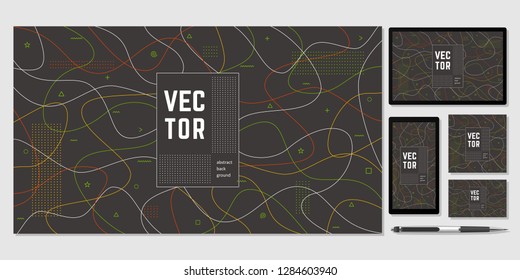 Abstract cover for your design - banners, posters, placards, brochures, flyers etc. Eps10 vector template set.