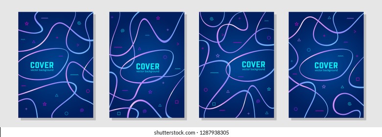 Abstract cover for your design - banners, posters, placards, brochures, flyers etc. Eps10 vector template.