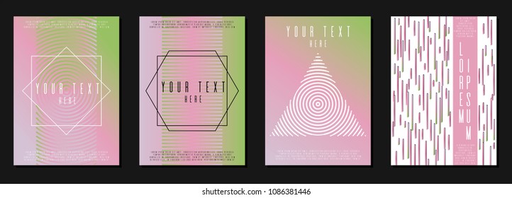 Abstract coverage corporate style.  Set of sheets A4.  Can be used for poster, brochure, magazine, card, book, flyer, banner, anniversary. Trendy corporate style.