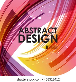 Abstract covering design, bright template