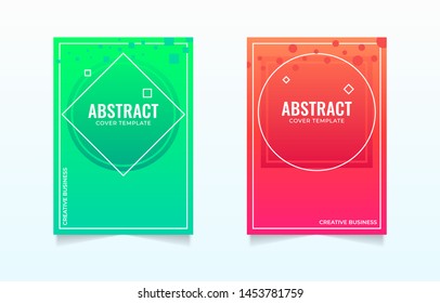 Abstract cover/poster template with color gradient style in A4 size.