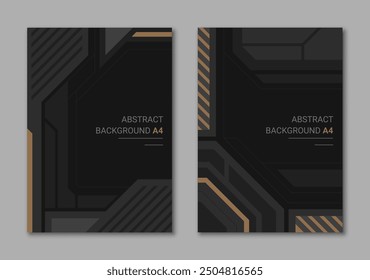 Abstractas cubre el conjunto A4. Fondo geométrico de la Vertical para el folleto, presentación del negocio.