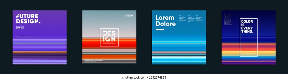 Abstract covers with creative gradients. Eps10 vector. 