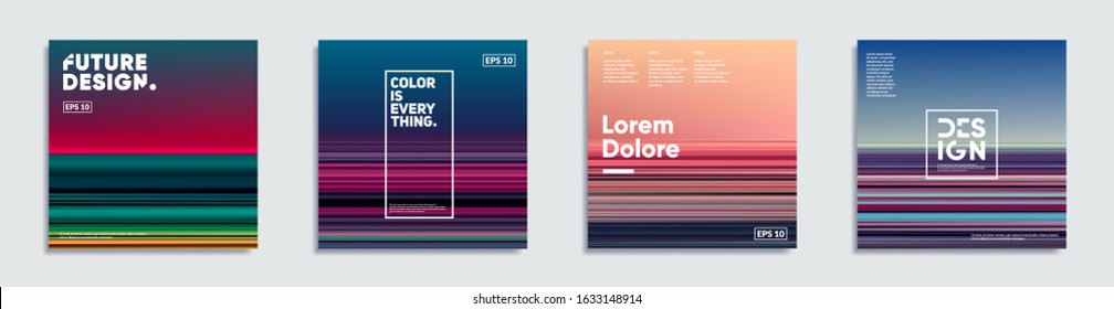 Abstract covers with creative gradients. Eps10 vector. 