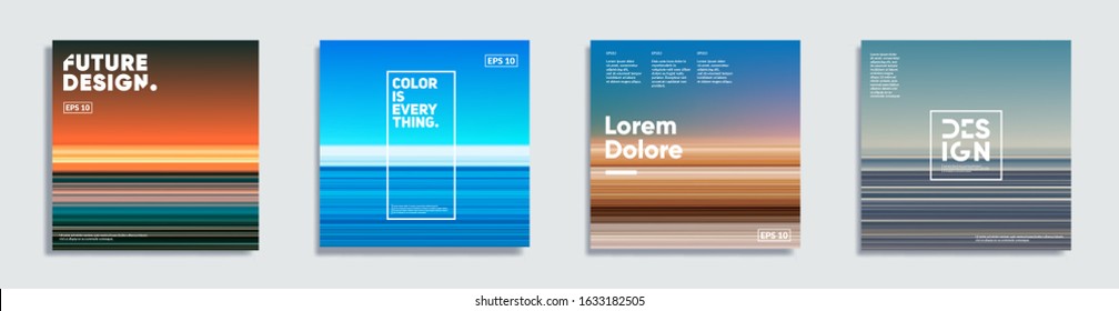 Abstract covers with creative gradients. Eps10 vector. 