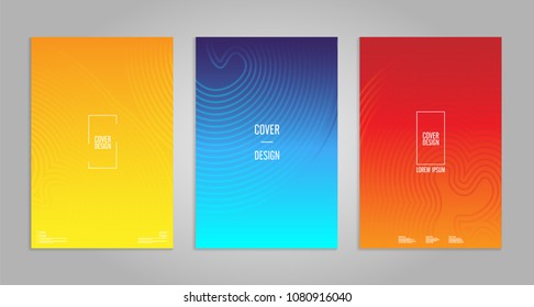 Abstract covers design. Colorful gradients template.