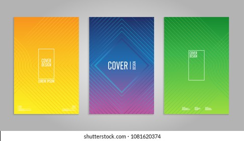 Abstract covers design. Colorful gradients template. Cool background vector.
