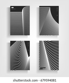 Abstract covers design, gradients vector set. Brochure template layout, cover design annual report, magazine,flyer in A4 with figures and lines triangles, square, circles. Building abstract background