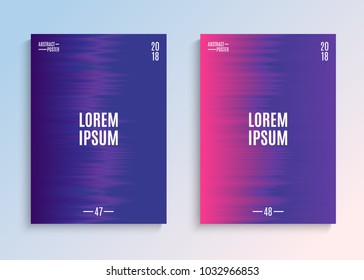 Abstract covers with dynamic patterns. Modern minimal design. Vector illustration.