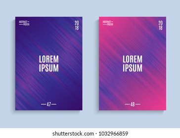 Abstract covers with dynamic patterns. Modern minimal design. Vector illustration.
