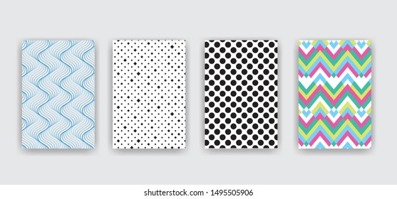 Abstract covers. Geometric vector patterns