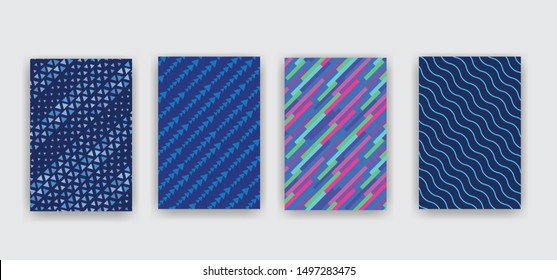Abstract covers. Geometric vector patterns
