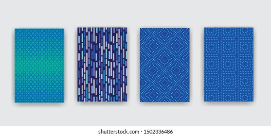 Abstract covers. Geometric vector patterns