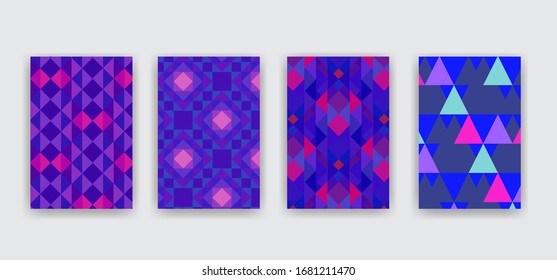 Cubiertas abstractas. Patrones vectoriales geométricos