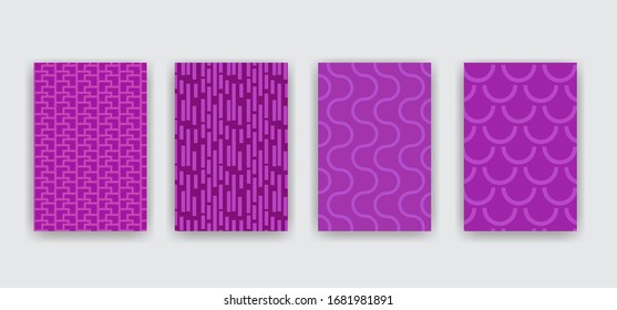 Abstract covers. Geometric vector patterns