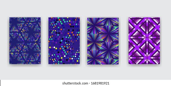 Abstract covers. Geometric vector patterns