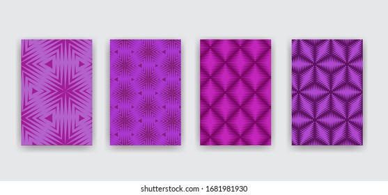 Abstract covers. Geometric vector patterns