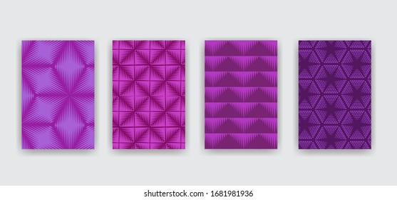 Abstract covers. Geometric vector patterns