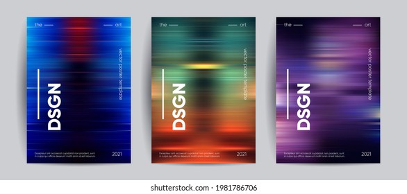 Abstract covers with Motion gradient. Blurred colors vector background.