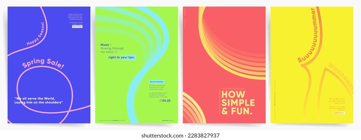 Abstract covers, posters or layouts concept in modern minimal style for corporate identity, book cover, event social media promo. Modern cover design template with geometric line art.