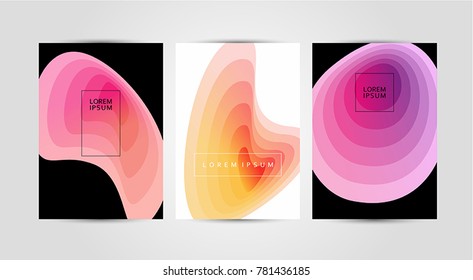 Abstract covers set. Colorful vector shapes. Eps10 vector.