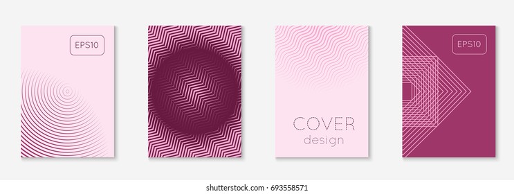 Abstract covers set. Minimal trendy vector with halftone gradients. Geometric future template for flyer, poster, brochure and invitation. Minimalistic colorful cover. Abstract EPS 10 illustration.