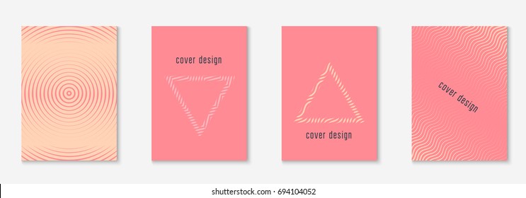 Abstract covers set. Minimal trendy vector with halftone gradients. Geometric future template for flyer, poster, brochure and invitation. Minimalistic colorful cover. Abstract EPS 10 illustration.
