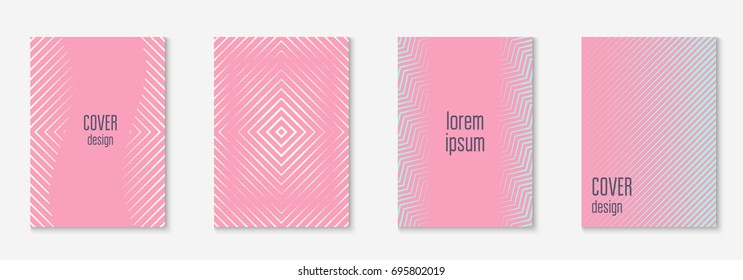Abstract covers set. Minimal trendy vector with halftone gradients. Geometric future template for flyer, poster, brochure and invitation. Minimalistic colorful cover. Abstract EPS 10 illustration.