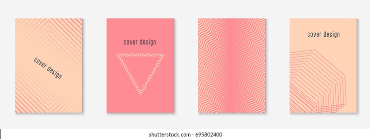 Abstract covers set. Minimal trendy vector with halftone gradients. Geometric future template for flyer, poster, brochure and invitation. Minimalistic colorful cover. Abstract EPS 10 illustration.