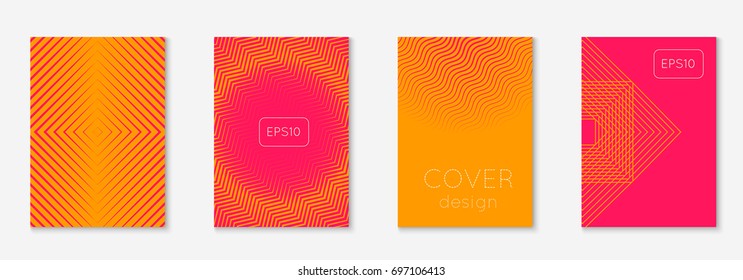 Abstract covers set. Minimal trendy vector with halftone gradients. Geometric future template for flyer, poster, brochure and invitation. Minimalistic colorful cover. Abstract EPS 10 illustration.