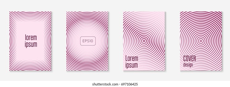 Abstract covers set. Minimal trendy vector with halftone gradients. Geometric future template for flyer, poster, brochure and invitation. Minimalistic colorful cover. Abstract EPS 10 illustration.