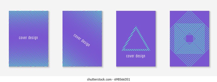 Abstract covers set. Minimal trendy vector with halftone gradients. Geometric future template for flyer, poster, brochure and invitation. Minimalistic colorful cover. Abstract EPS 10 illustration.