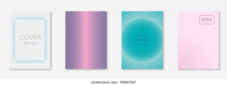Abstract covers set. Minimal trendy vector with halftone gradients. Geometric future template for flyer, poster, brochure and invitation. Minimalistic colorful cover. Abstract shapes illustration.