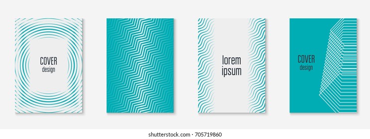 Abstract covers set. Minimal trendy vector with halftone gradients. Geometric future template for flyer, poster, brochure and invitation. Minimalistic colorful cover. Abstract EPS 10 illustration.