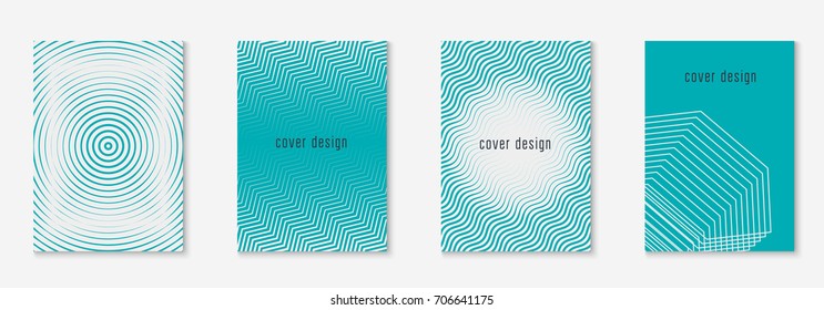 Abstract covers set. Minimal trendy vector with halftone gradients. Geometric future template for flyer, poster, brochure and invitation. Minimalistic colorful cover. Abstract EPS 10 illustration.