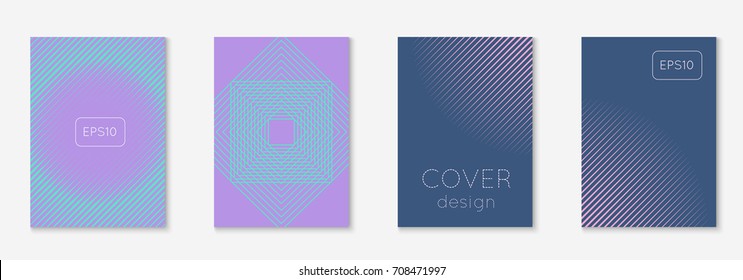 Abstract covers set. Minimal trendy vector with halftone gradients. Geometric future template for flyer, poster, brochure and invitation. Minimalistic colorful cover. Abstract shapes illustration.