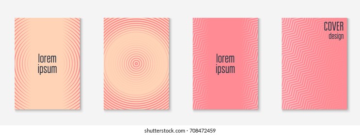 Abstract covers set. Minimal trendy vector with halftone gradients. Geometric future template for flyer, poster, brochure and invitation. Minimalistic colorful cover. Abstract EPS 10 illustration.