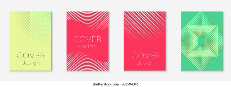 Abstract covers set. Minimal trendy vector with halftone gradients. Geometric future template for flyer, poster, brochure and invitation. Minimalistic colorful cover. Abstract shapes illustration.