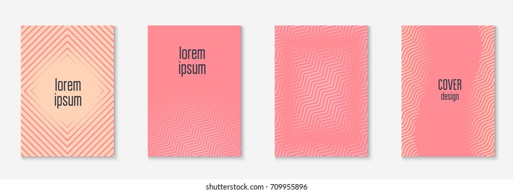 Abstract covers set. Minimal trendy vector with halftone gradients. Geometric future template for flyer, poster, brochure and invitation. Minimalistic colorful cover. Abstract EPS 10 illustration.