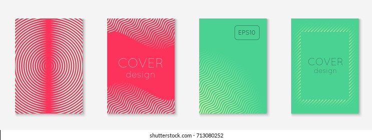 Abstract covers set. Minimal trendy vector with halftone gradients. Geometric future template for flyer, poster, brochure and invitation. Minimalistic colorful cover. Abstract shapes illustration.