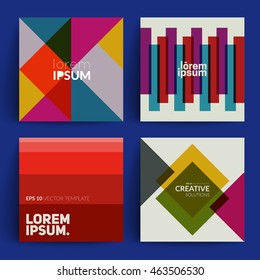 Abstract covers set. Modernism. Applicable for Covers, Placards, Posters, Flyers and Banner Designs.